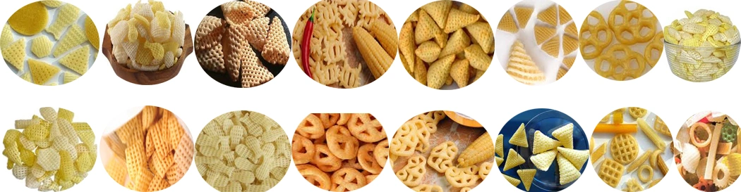 Pani Puri Production Line Indian 3D Snack Food Pellet Chips Frying Making Extruder Machine.