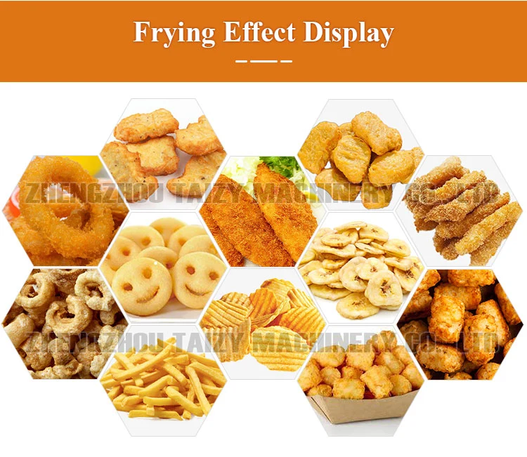 Continous Belt Fryer Chicken Fried Machine Frying Food Machine