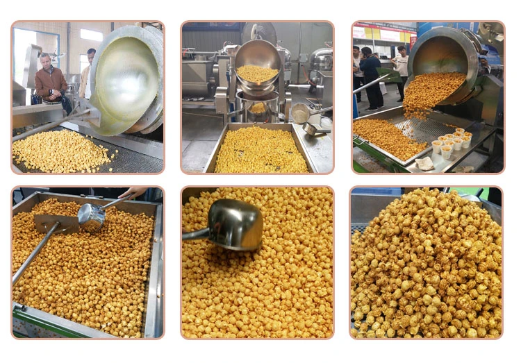 Automatic Industrial Popcorn Production Line for Snack Food Processing Line Approved by Ce Certificate