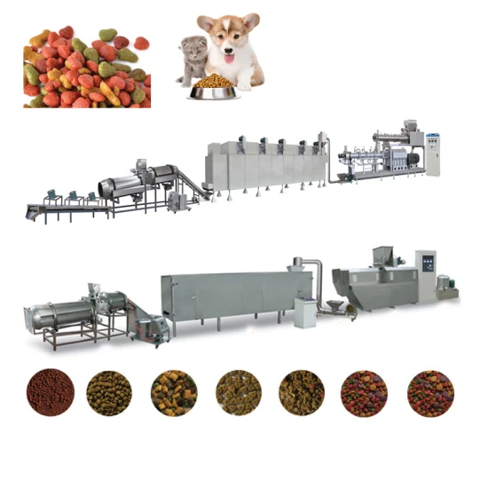 Linea di macchine per la produzione di pellet di alimenti per animali domestici Macchinari per la lavorazione di alimenti umidi per animali domestici Macchina per la pressatura a freddo di dolcetti per animali domestici Linea di produzione di alimenti per animali domestici secchi